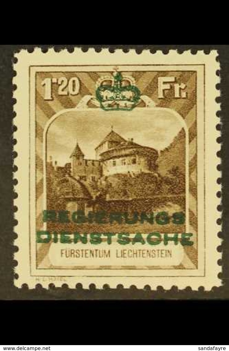 OFFICIAL 1932 1fr20 Sepia With Green Overprint, Perf 10½, Michel 8A, Never Hinged Mint. For More Images, Please Visit Ht - Altri & Non Classificati