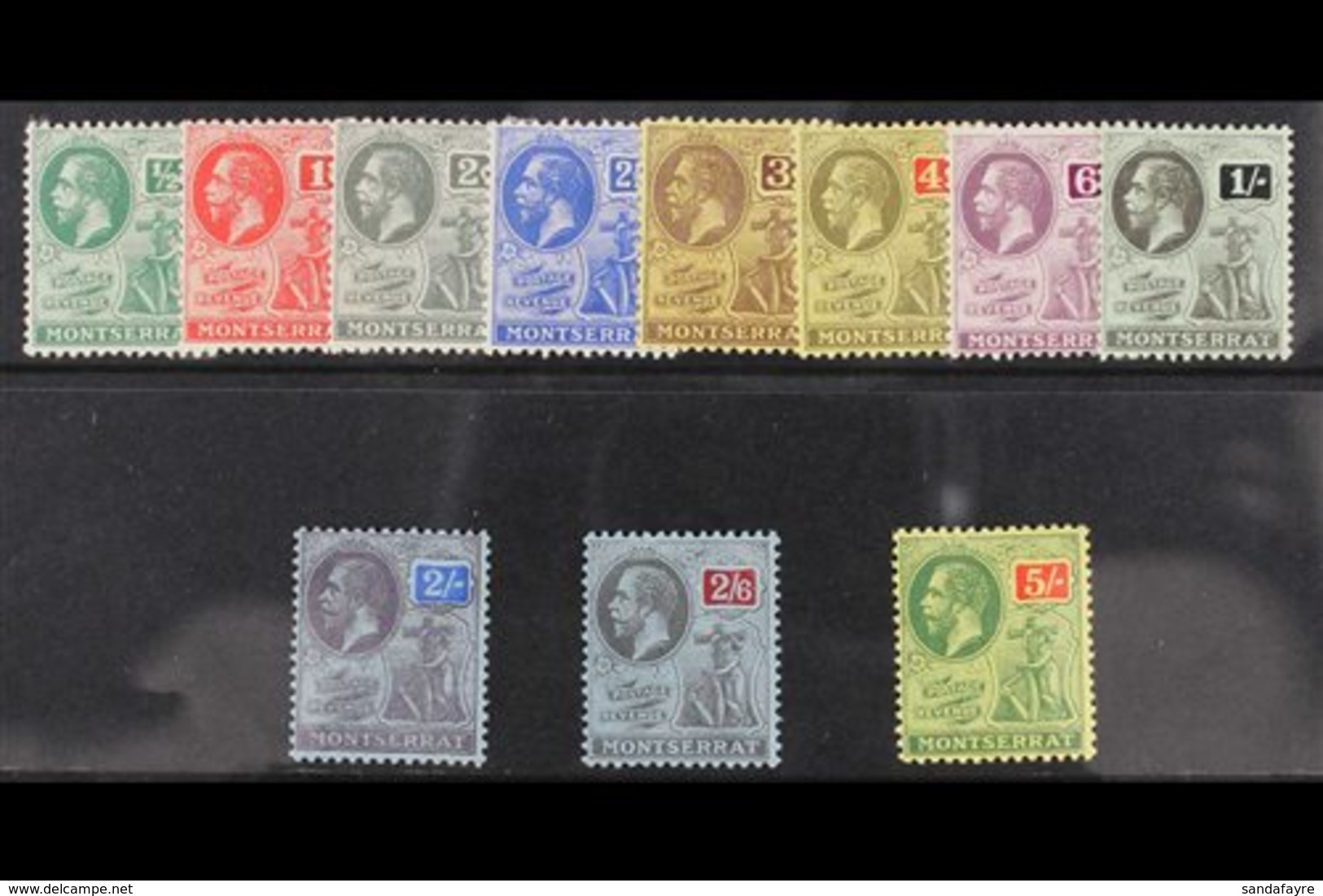 1916-22 Watermark Multi Crown CA Complete Definitive Set, SG 49/59, Very Fine Mint. (11 Stamps) For More Images, Please  - Montserrat