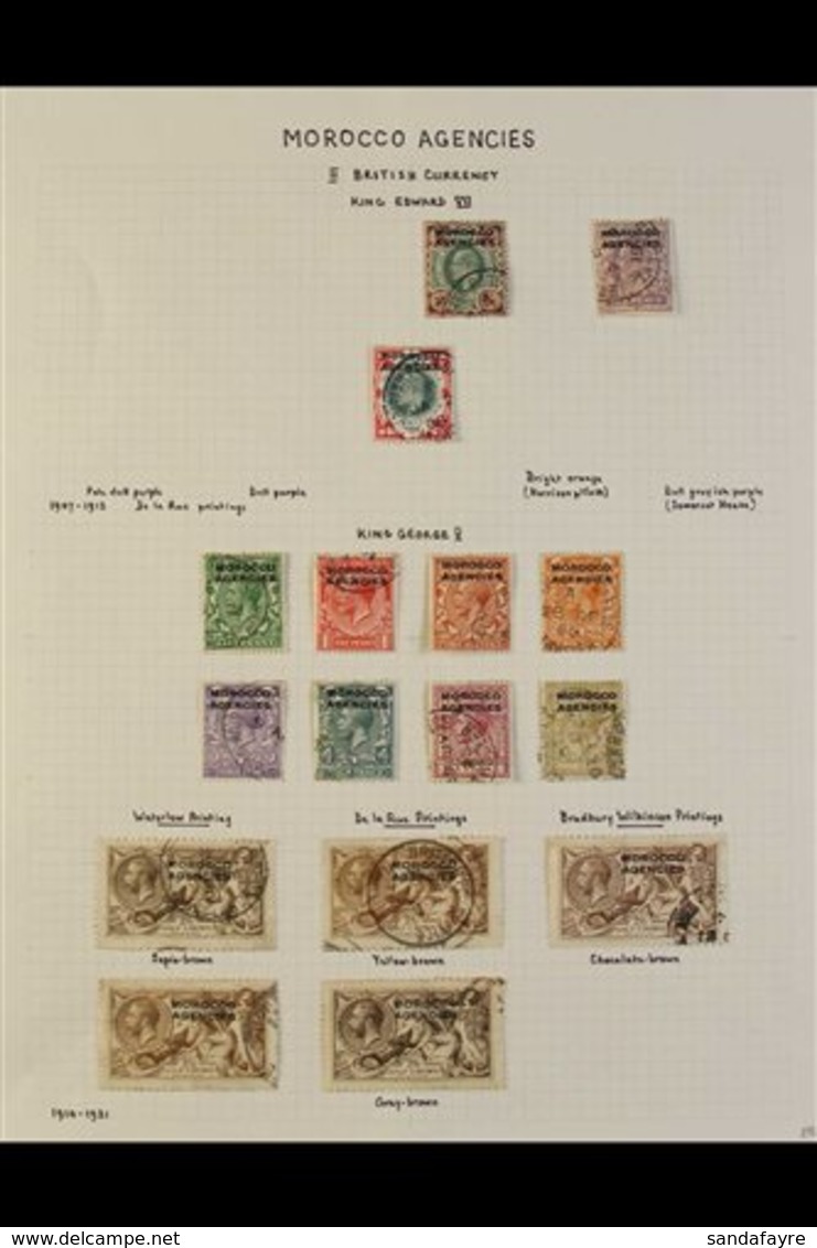 BRITISH CURRENCY 1907 - 1956 Fine Used Collection Written Up On Pages Including 1907 Values To 1s, 1914 Geo V Set Comple - Other & Unclassified