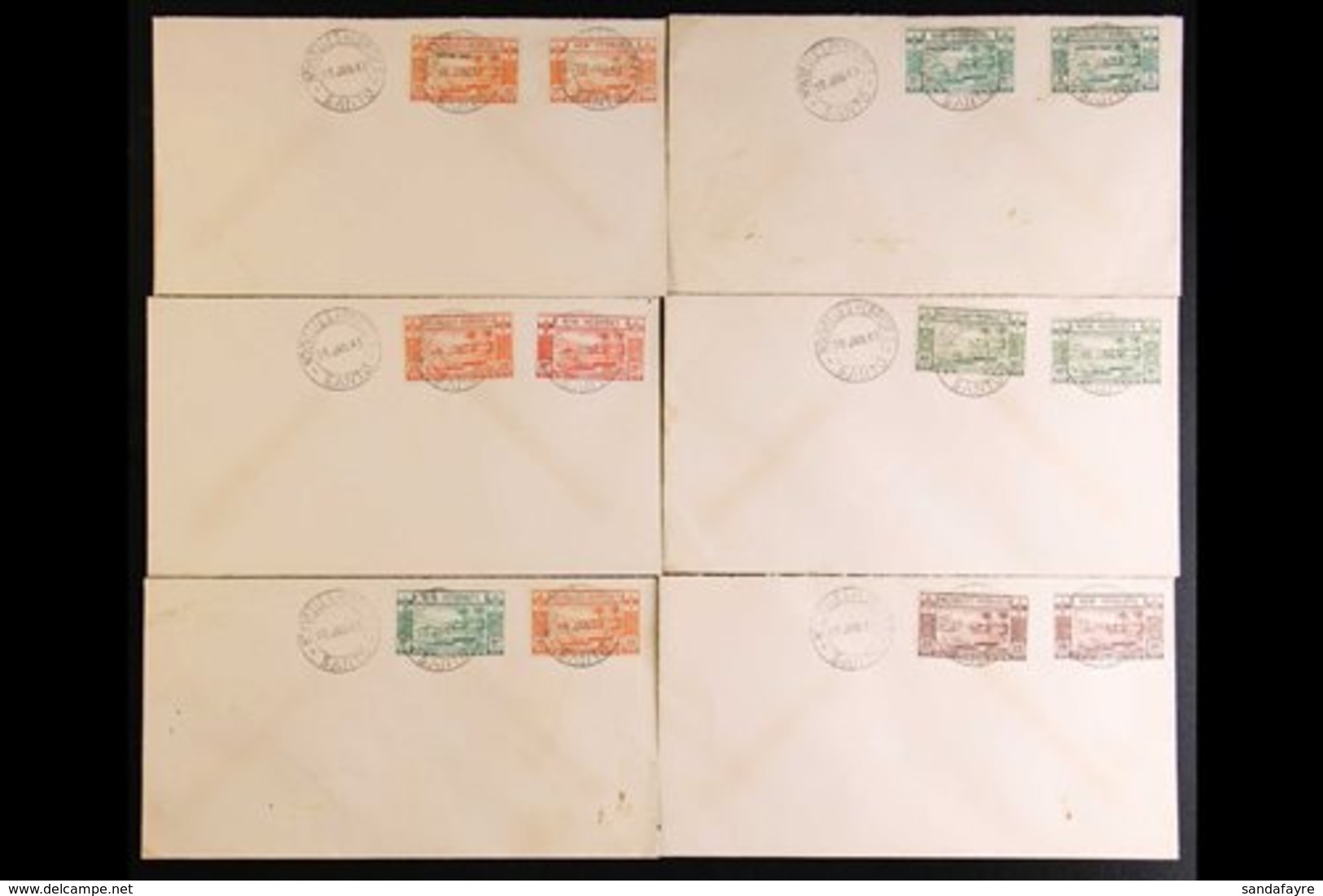 FRENCH 1943 An Attractive Group Of Unaddressed Covers, Bearing Gold Currency French And Corresponding English Stamp Alon - Autres & Non Classés