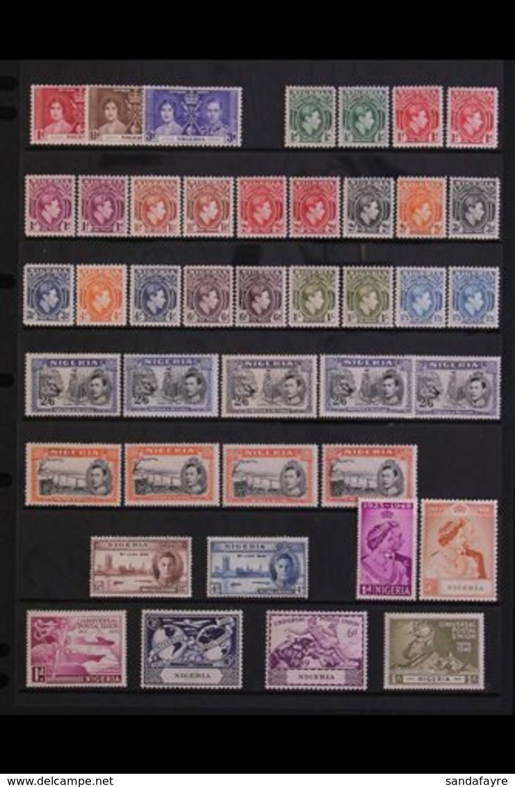 1937-52 COMPLETE MINT WITH EXTRAS. A Complete Run From The 1937 Coronation To The 1949 UPU Set, SG 46/67 Plus Most Of Th - Nigeria (...-1960)