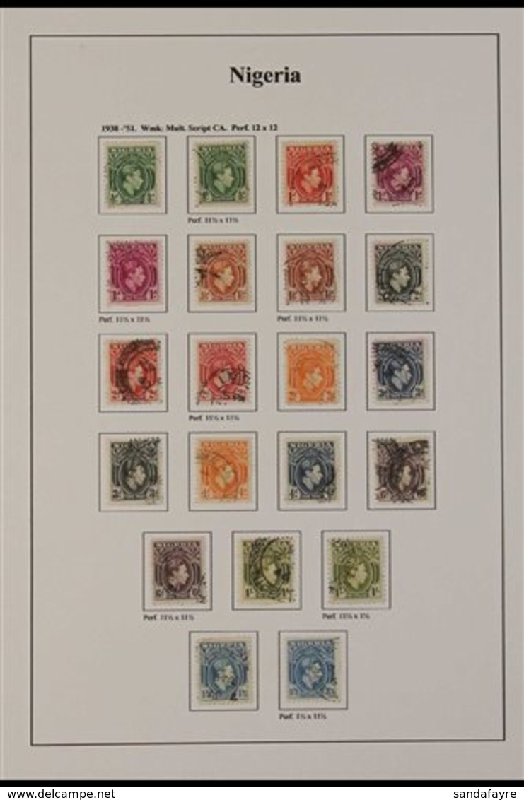 1938-51 USED KGVI  DEFINITIVES An All Different Selection Presented On Sleeved Album Pages, SG 49/59c Plus Most Addition - Nigeria (...-1960)