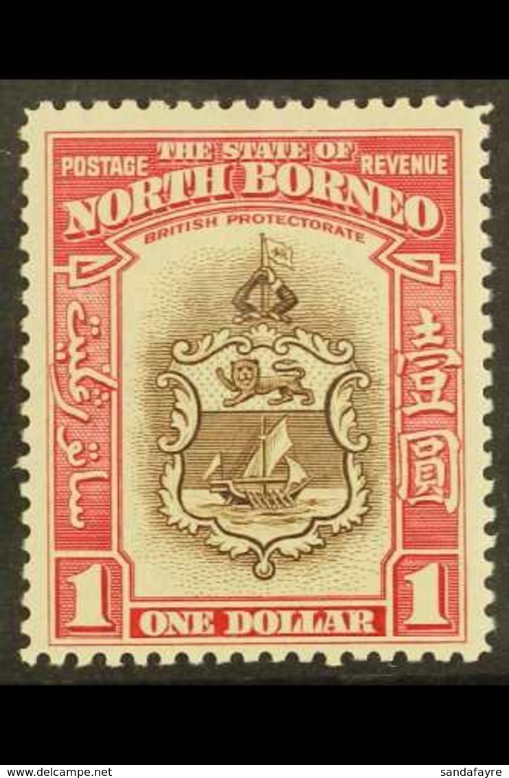 1939 $1 Brown & Carmine, SG 315, Fine Mint For More Images, Please Visit Http://www.sandafayre.com/itemdetails.aspx?s=60 - Borneo Septentrional (...-1963)