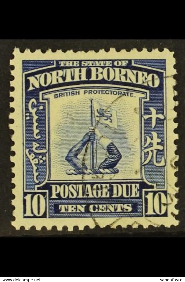 POSTAGE DUES 1939 10c Blue, Crest, SG D89, Very Fine Used. Rare Stamp. For More Images, Please Visit Http://www.sandafay - Bornéo Du Nord (...-1963)