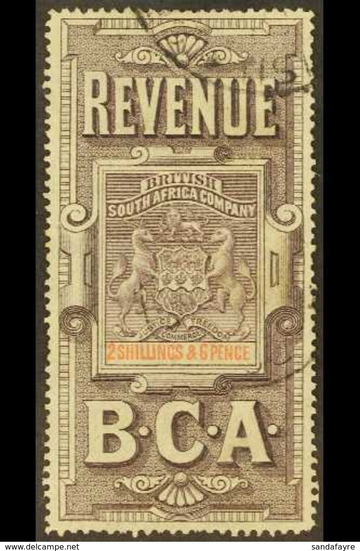 BRITISH CENTRAL AFRICA - REVENUE STAMPS 1891 Long Arms 2s6d Lilac And Red, Barefoot 5, Fine Used. For More Images, Pleas - Nyassaland (1907-1953)