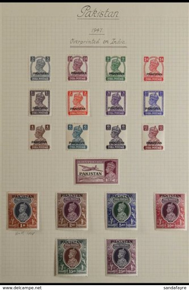 1947-1953 COMPREHENSIVE VERY FINE MINT COLLECTION On Leaves, All Different, Includes 1947 Opts Set Incl 1r Wmk Inverted, - Pakistan