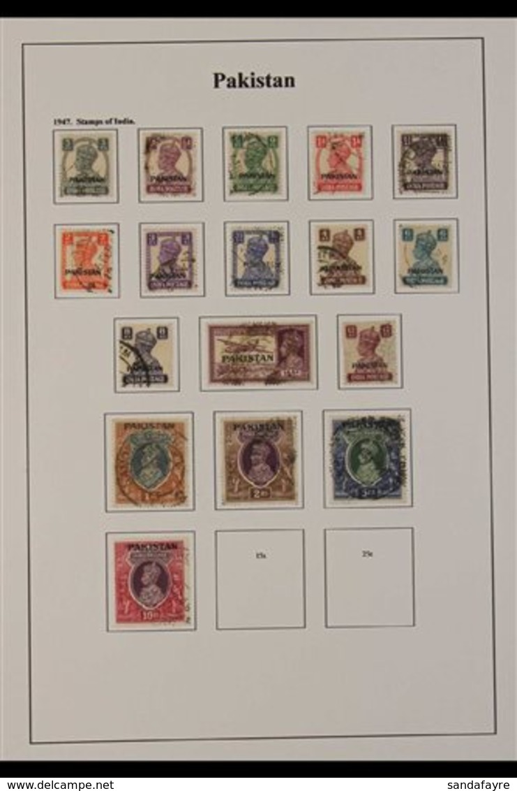 1947-1957 FINE USED KGVI COLLECTION. A Well Presented, All Different Collection, Light Hinged Onto Printed Sleeved Pages - Pakistan