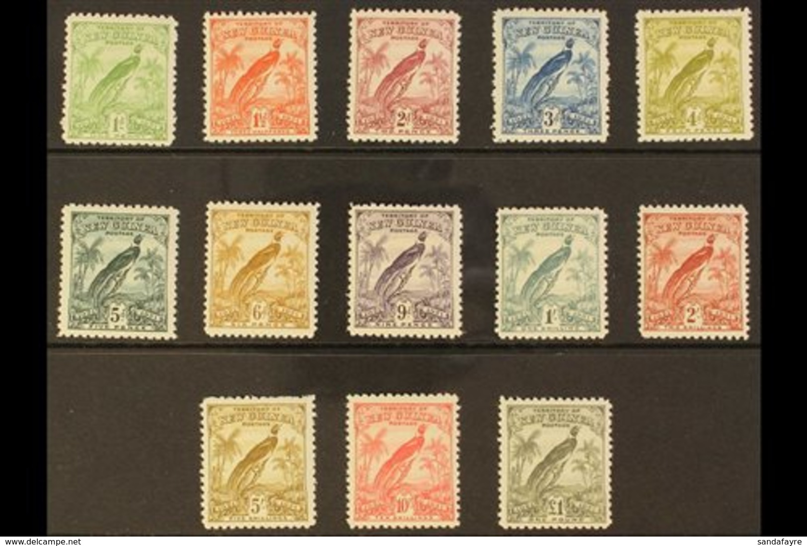 1931 Tenth Anniversary - Bird Of Paradise Complete Set, SG 150/62, Fine Mint, Very Fresh. (13 Stamps) For More Images, P - Papua Nuova Guinea