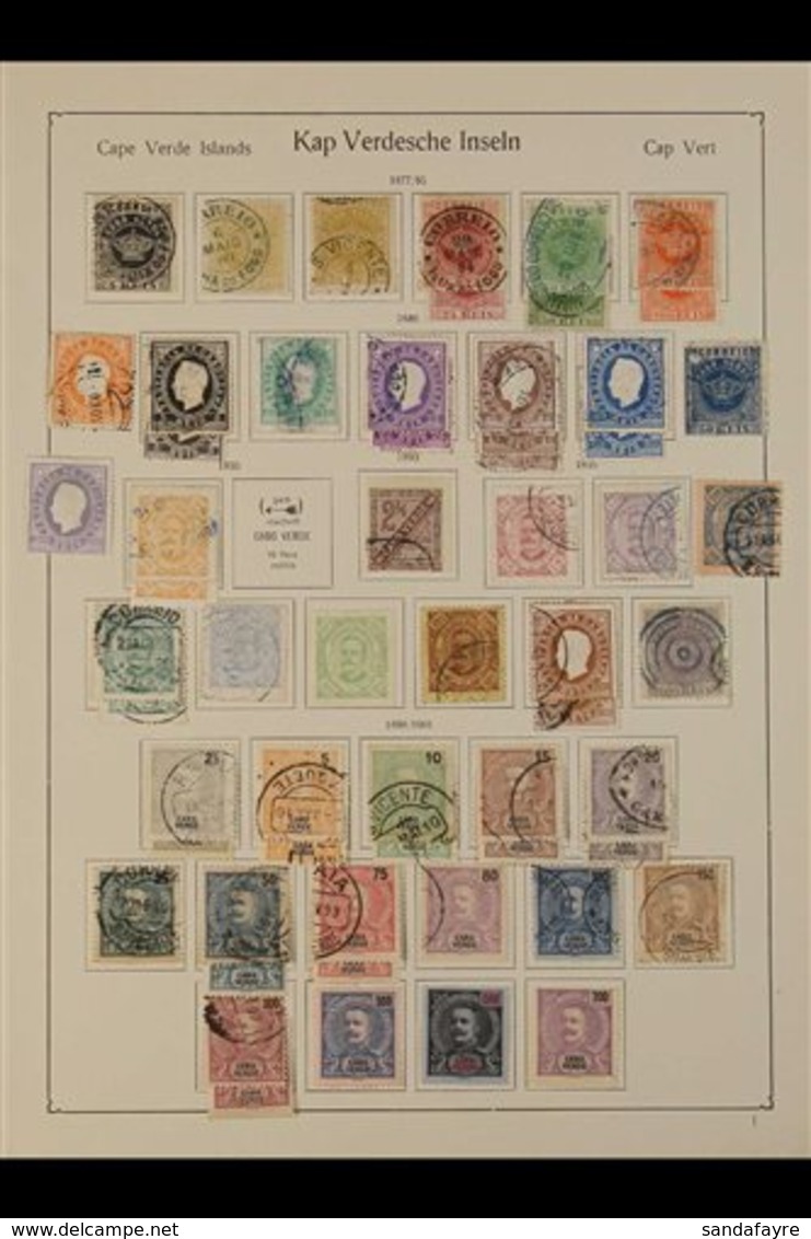 CAPE VERDE ISLANDS 1877-1938 Old-time Mint And Used Collection On Printed Pages, Plus Additional Stamps On Stockleaves A - Otros & Sin Clasificación