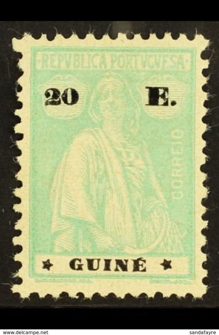 GUINEA 1919-26 20E Pale Emerald-green Ceres (SG 240, Afinsa 200 III-IV), Fine Mint Part Gum, Fresh. For More Images, Ple - Autres & Non Classés