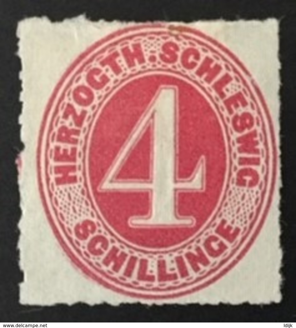 1864 Ziffer 4 Schillinge Mi.3(*) - Schleswig-Holstein