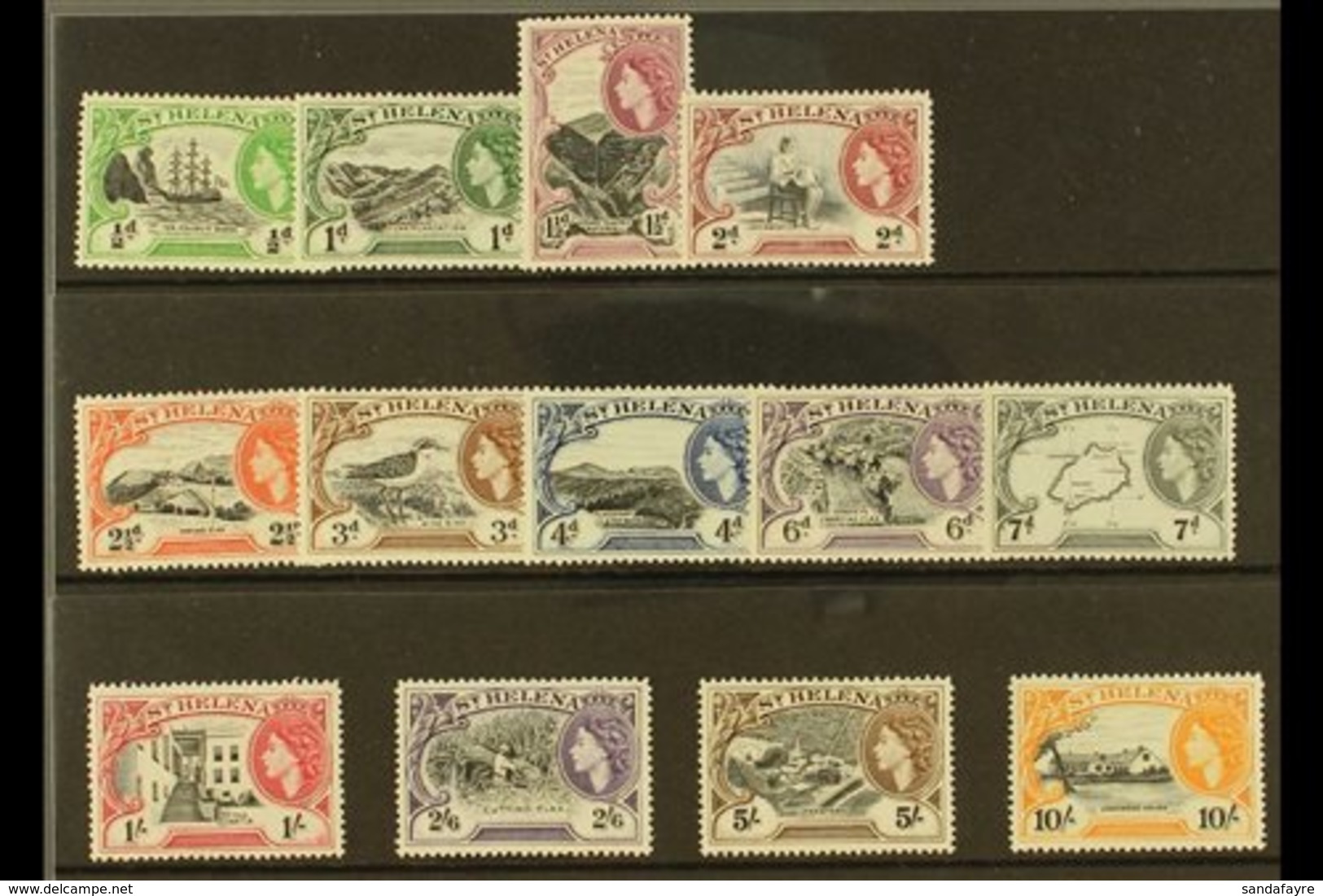 1953-59 Pictorial Definitive Complete Set, SG 153/65, Never Hinged Mint (13 Stamps) For More Images, Please Visit Http:/ - Isola Di Sant'Elena