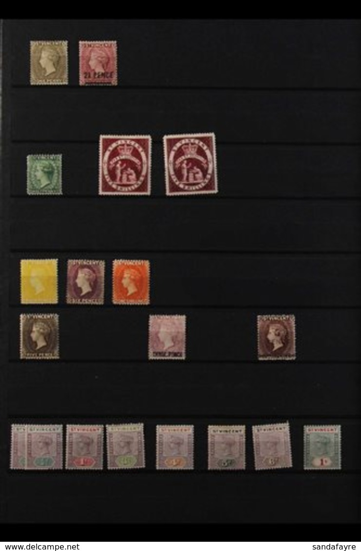 1882-1951 MINT & USED ACCUMULATION With Some Duplication Neatly Arranged In A Stockbook, Includes 1882-83 1d & 2½d On 1d - St.Vincent (...-1979)