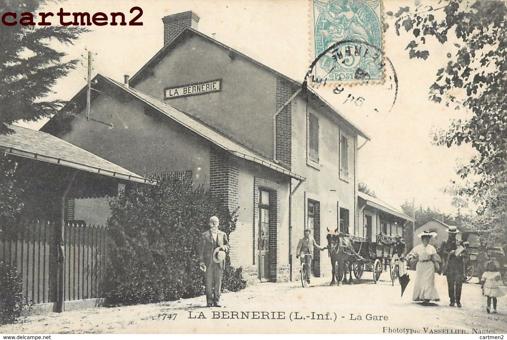 LA BERNERIE LA GARE CHEMIN DE FER 44 - La Bernerie-en-Retz
