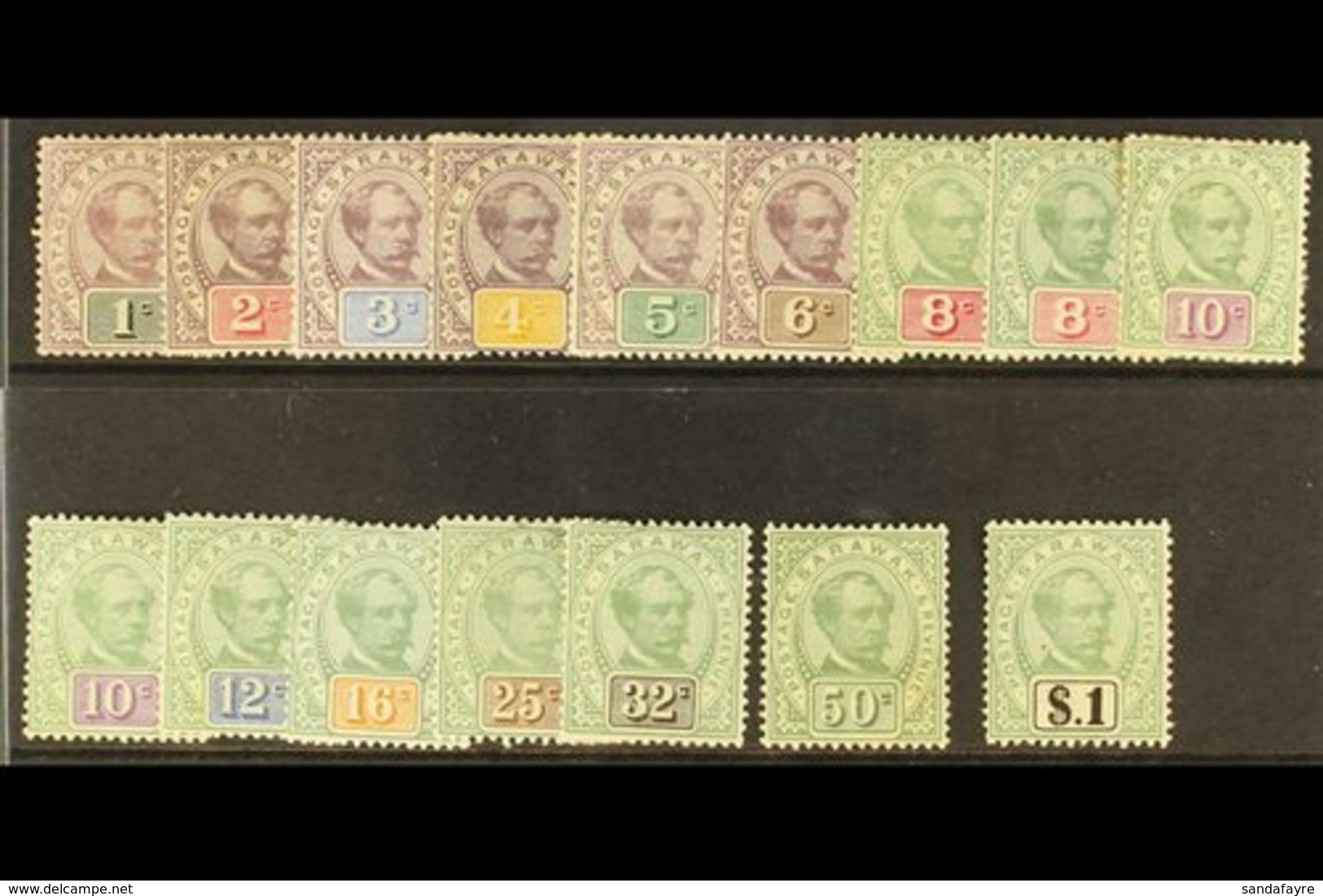 1888-97 Complete Brooke Set, SG 8/21, With Both 8c Shades, And Additional 10c Shade Mint, The 1c Without Gum, One 8c, 50 - Sarawak (...-1963)
