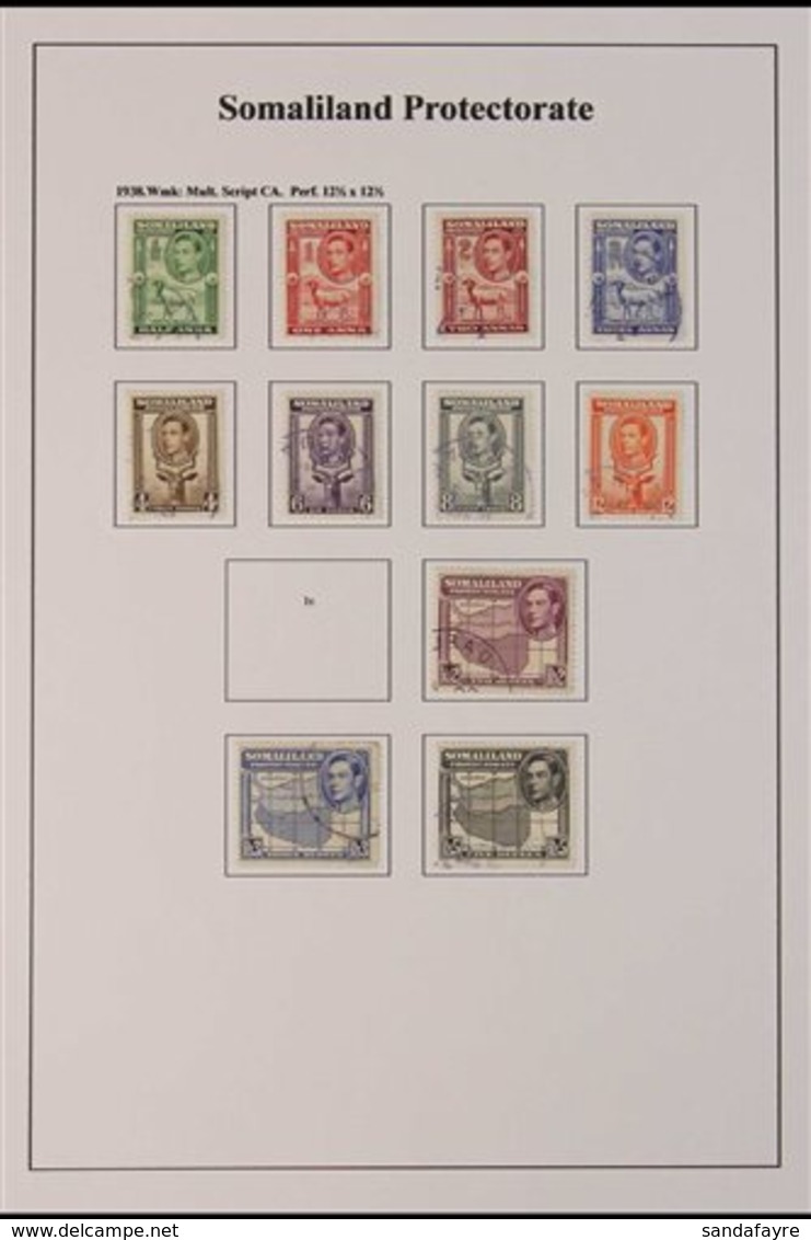 1938-1951 FINE USED COLLECTION. A Well Presented, All Different Collection, Lightly Hinged Onto Printed Sleeved Pages Th - Somaliland (Protectorate ...-1959)