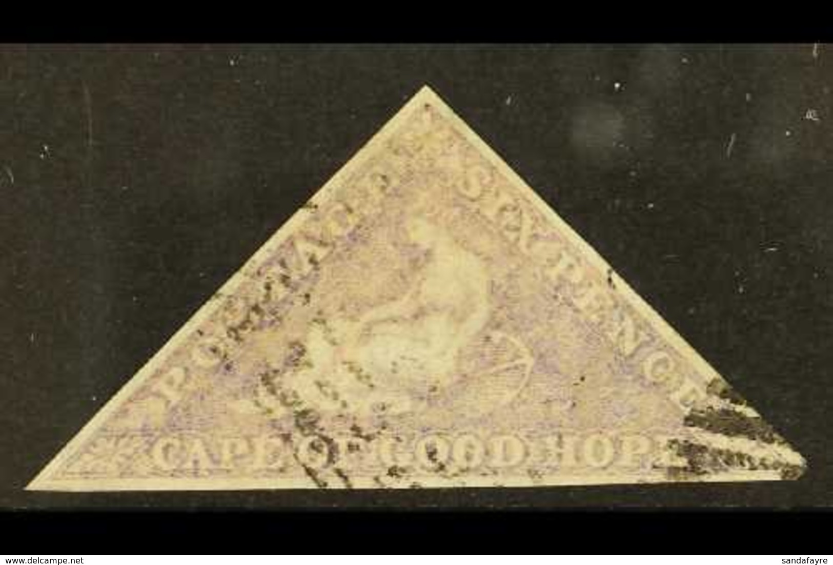 CAPE OF GOOD HOPE 1855-63 6d Pale Rose- Lilac Triangular, SG 7, Fine Used Lightly Cancelled With 3 Neat Margins. For Mor - Sin Clasificación