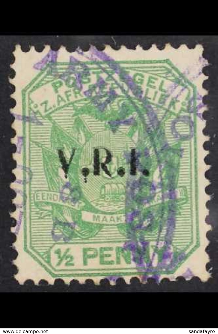 LYDENBURG 1900 (Sept) ½d Green Of Transvaal With "V.R.I." Overprint, SG 1, Fine Used With Part "ARMY POST OFFICE / SOUTH - Non Classés