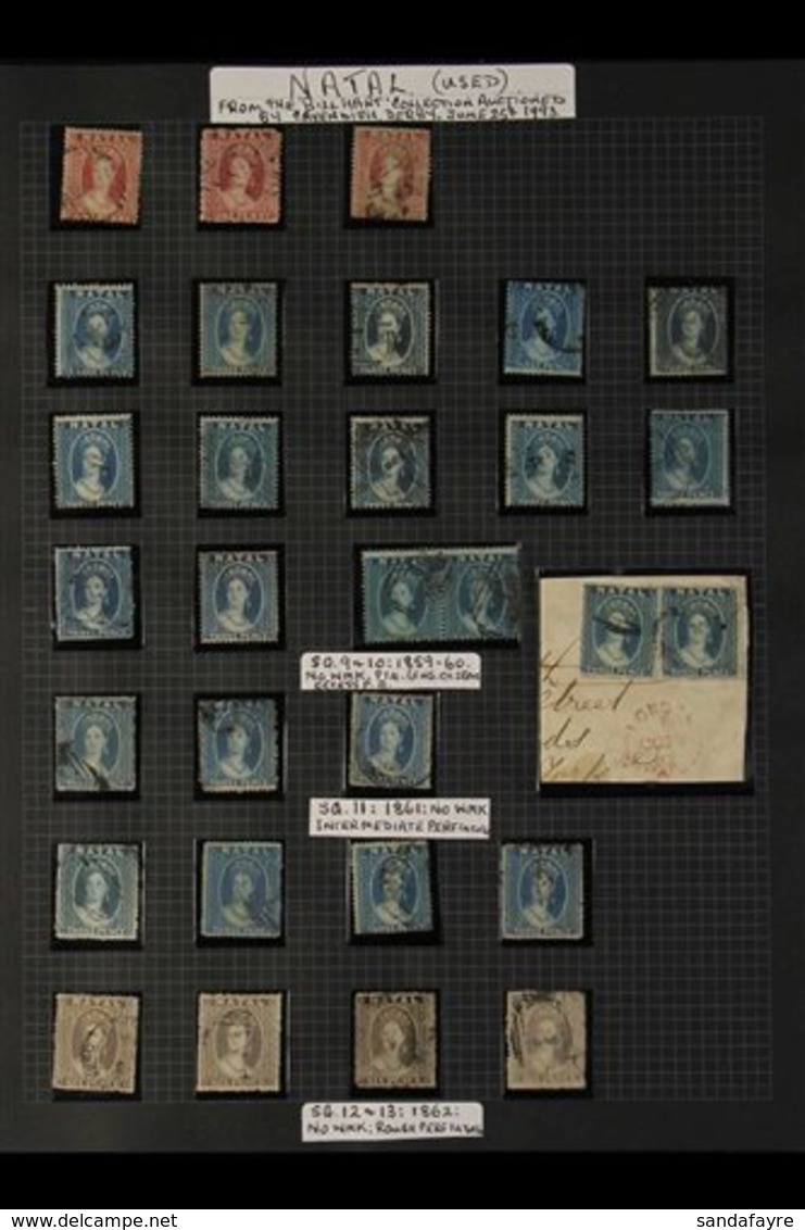 NATAL 1859-1879 EX BILL HART "CHALON" MINT & USED COLLECTION. An Impressive Collection, Neatly Presented In Mounts On In - Non Classés