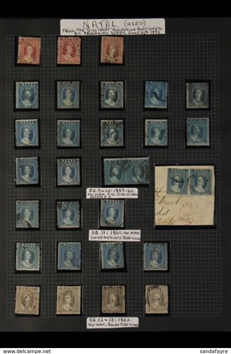 NATAL 1859-1879 EX BILL HART "CHALON" MINT & USED COLLECTION. An Impressive Collection, Neatly Presented In Mounts On In - Sin Clasificación