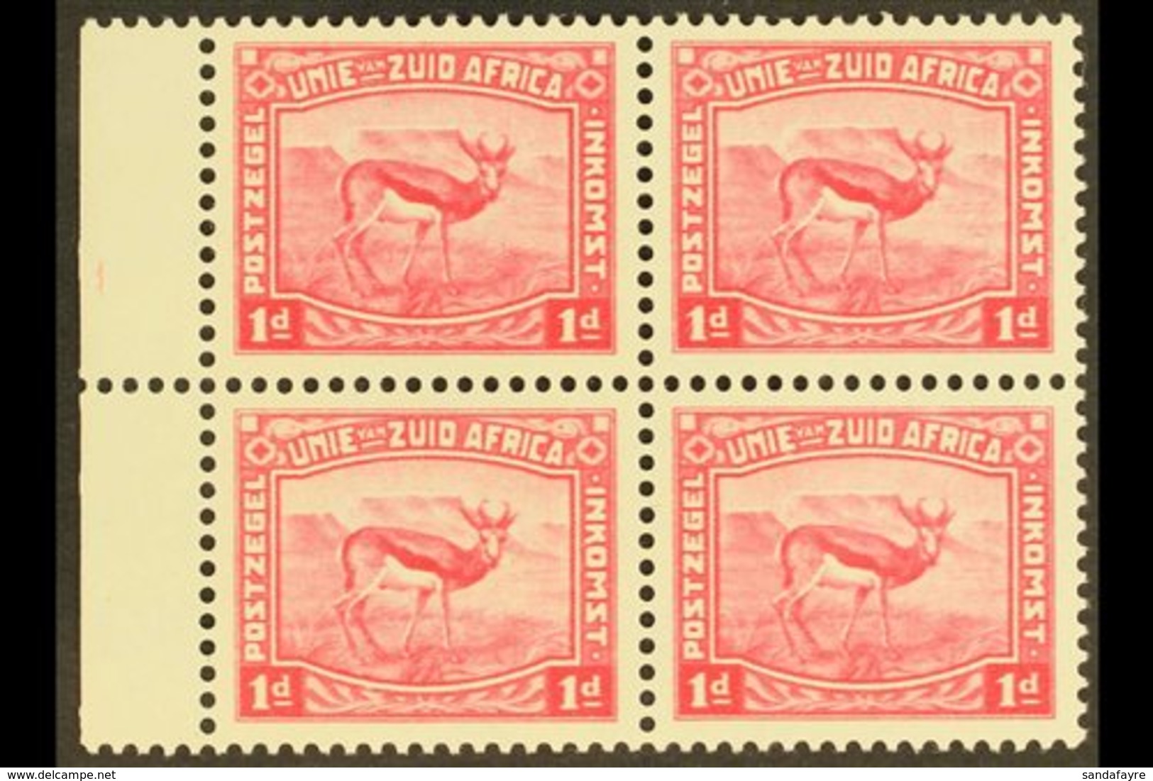 1923 1d Carmine Reduced- Format Harrison ESSAY Block Of Four Without Gum. For More Images, Please Visit Http://www.sanda - Unclassified