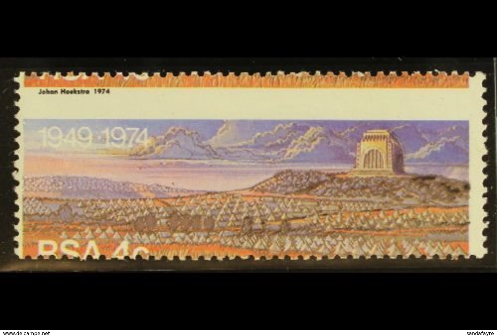 RSA VARIETY 1974 4c Voortrekker Monument, SHIFTED PERFORATIONS, SG 374, Never Hinged Mint. For More Images, Please Visit - Unclassified