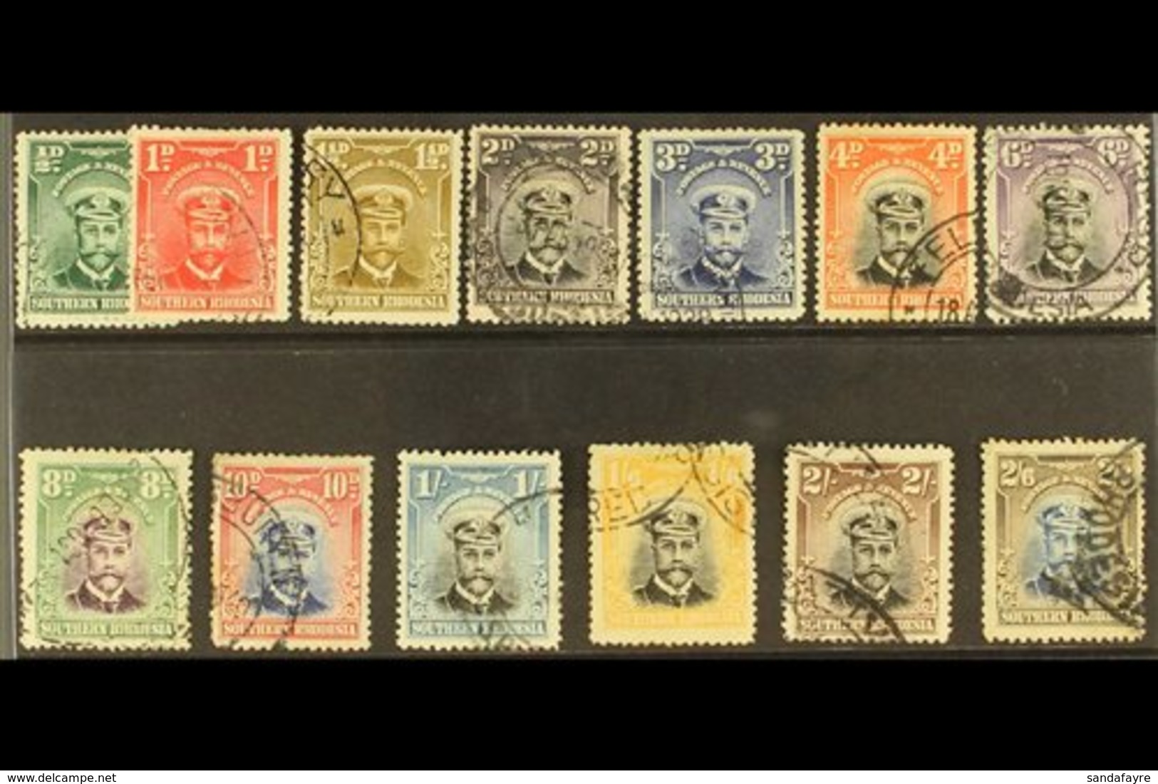 1924-29 KGV "Admiral" Set Complete To 2s6d, SG 1/13, Good To Fine Used. (13 Stamps) For More Images, Please Visit Http:/ - Rhodesia Del Sud (...-1964)