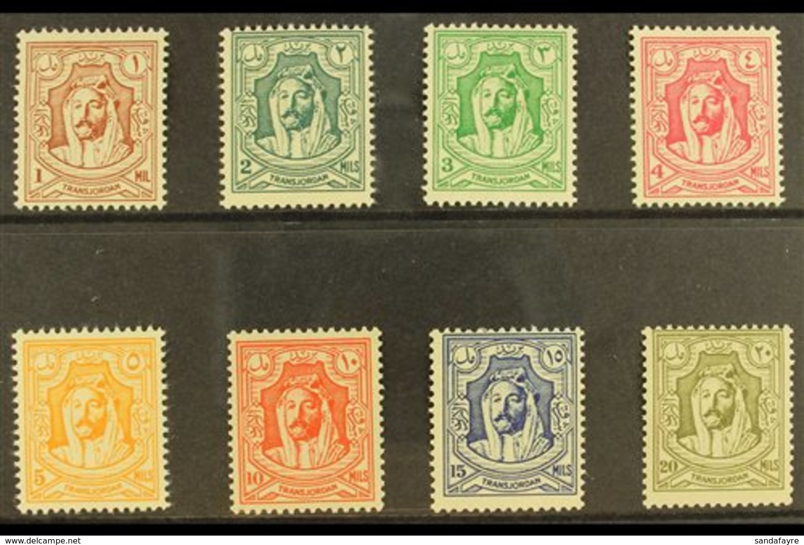1942 Emir (No Watermark) Set, SG 222/229, Fine Mint (8 Stamps) For More Images, Please Visit Http://www.sandafayre.com/i - Jordanië