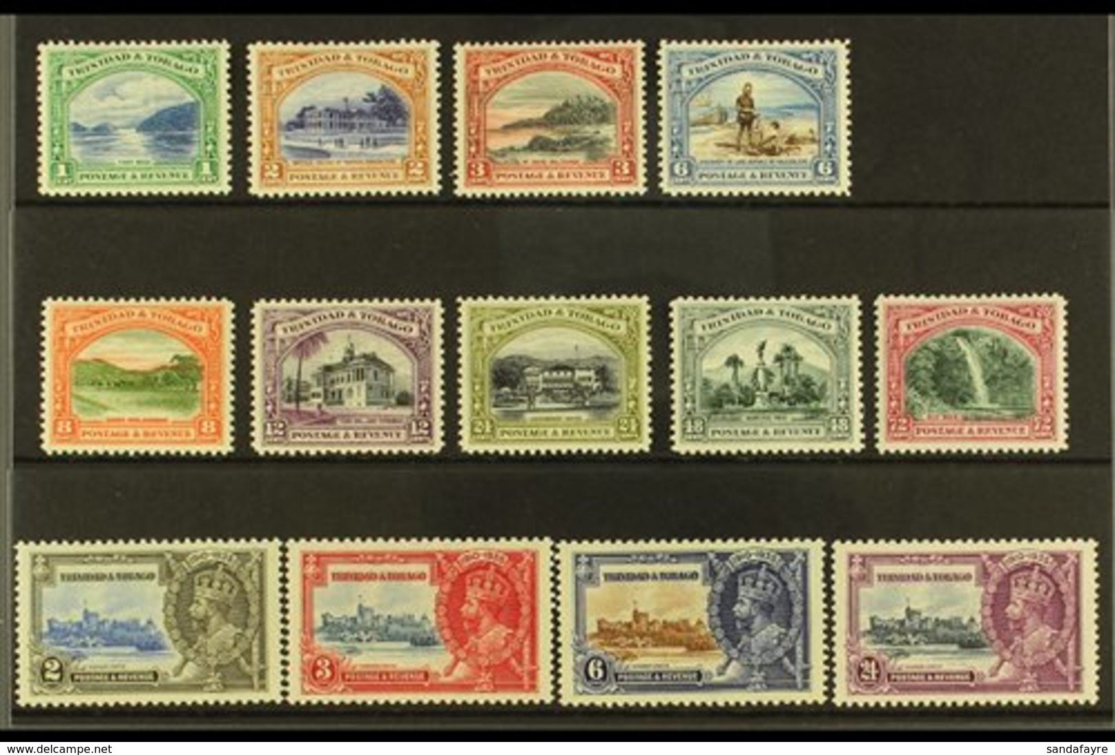 1935-37 NEVER HINGED MINT KGV New Currency Issues, SG 230/242, Lovely Quality (13 Stamps) For More Images, Please Visit  - Trindad & Tobago (...-1961)