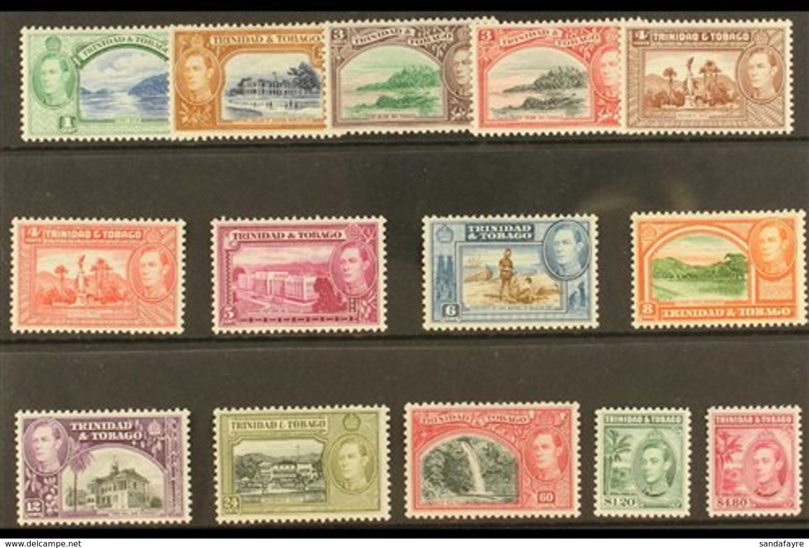 1938-44 Pictorial Definitive Set, SG 246/56, Never Hinged Mint (14 Stamps) For More Images, Please Visit Http://www.sand - Trindad & Tobago (...-1961)