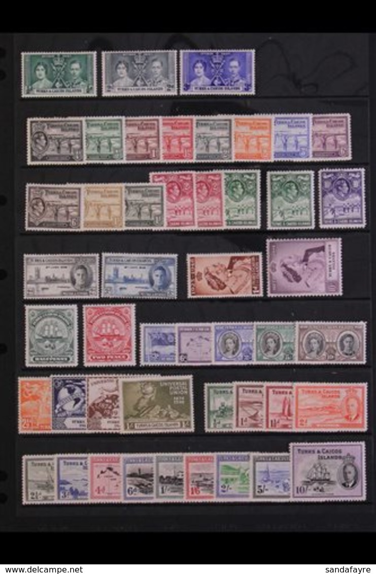 1937-50 COMPLETE MINT COLLECTION WITH "EXTRAS". A Very Fine Mint Complete Collection From The Coronation To The 1950 Pic - Turks And Caicos