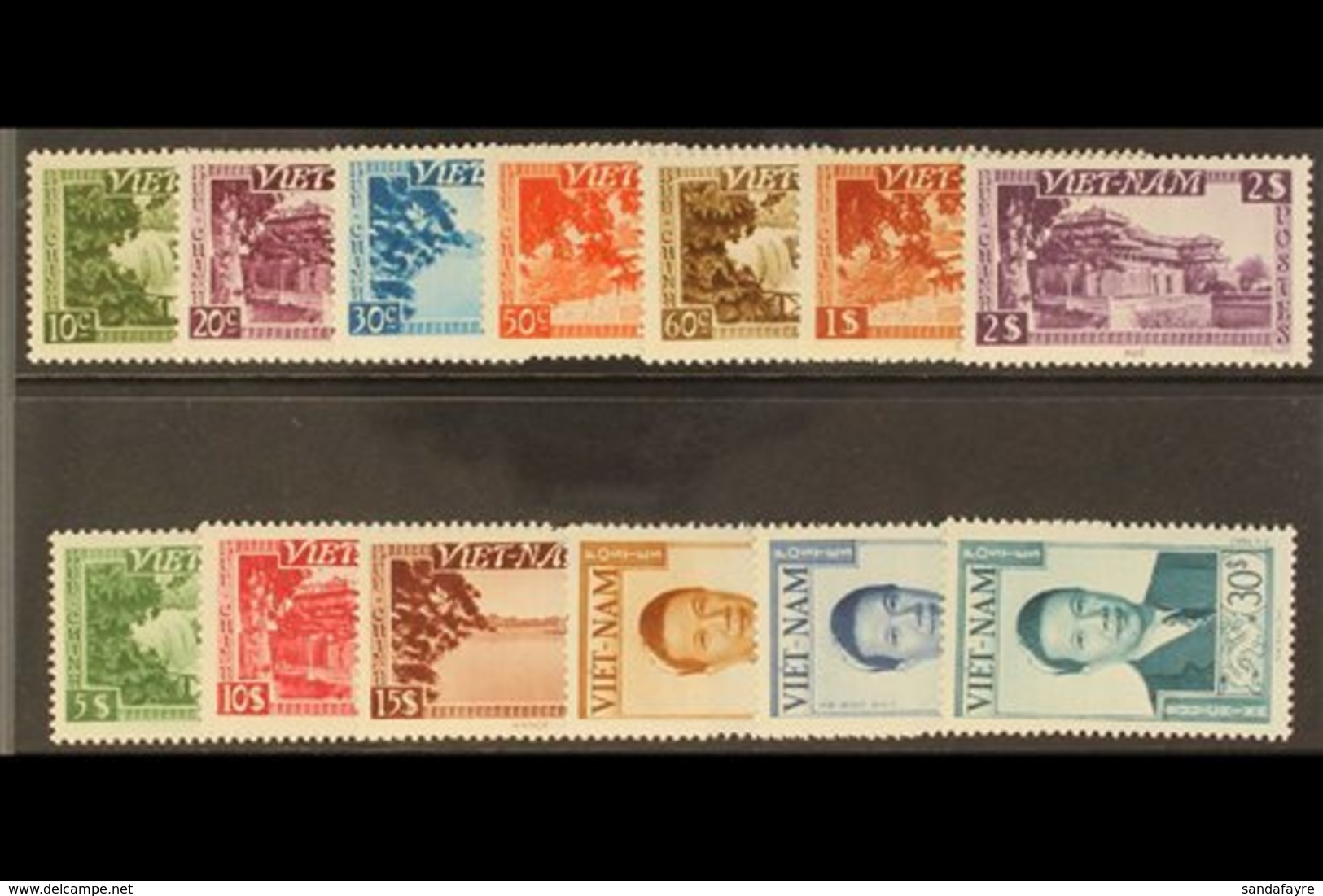 1951 Emperor Bao Dai, Complete Set, SG 61/73, Mint, Cat.£300 (13 Stamps). For More Images, Please Visit Http://www.sanda - Viêt-Nam