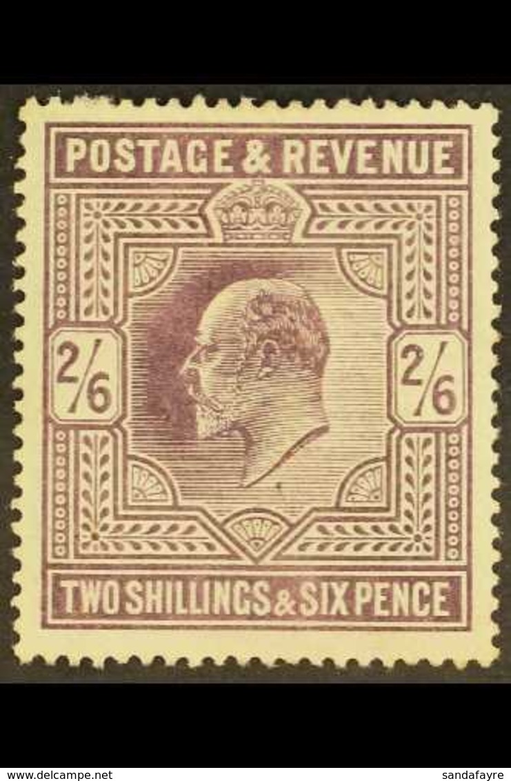 1902-10 2s6d Dull Purple On Chalky Paper, De La Rue Printing, SG 262, Fine Mint. For More Images, Please Visit Http://ww - Unclassified