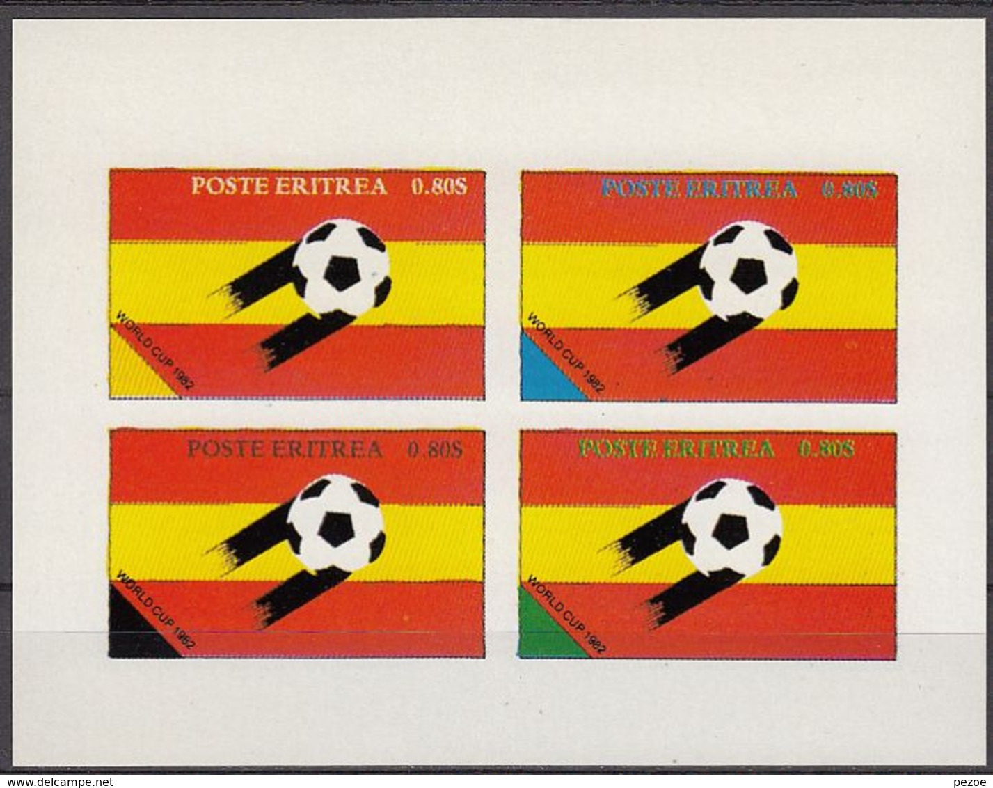 Football / Soccer / Fussball - WM 1982: Eritrea  Kbg **, Imperf. - 1982 – Espagne