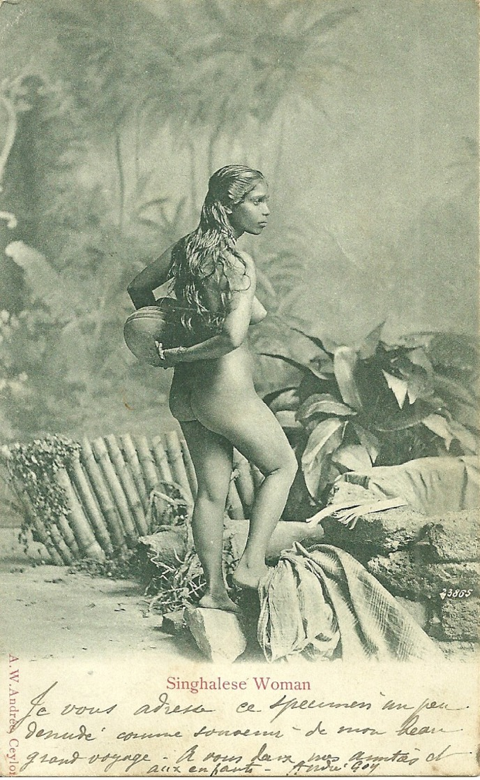 CEYLON  -  Singhalese Woman - Femme Nue - Sri Lanka (Ceylon)