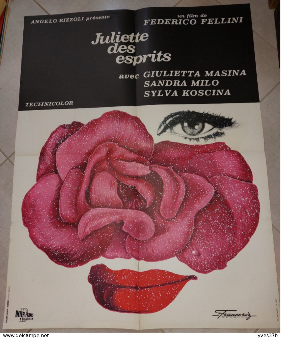 "Juliette Des Esprits" F. FELINI, G. Massina, S. Milo...1965 - 60x80 - TTB - Afiches & Pósters