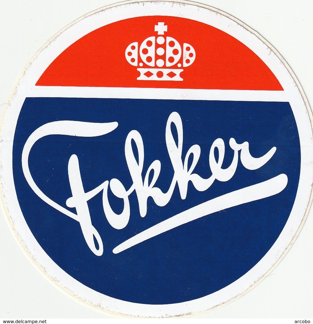 FOKKER, Sticker, Aufkleber, Autocollant - Aufkleber