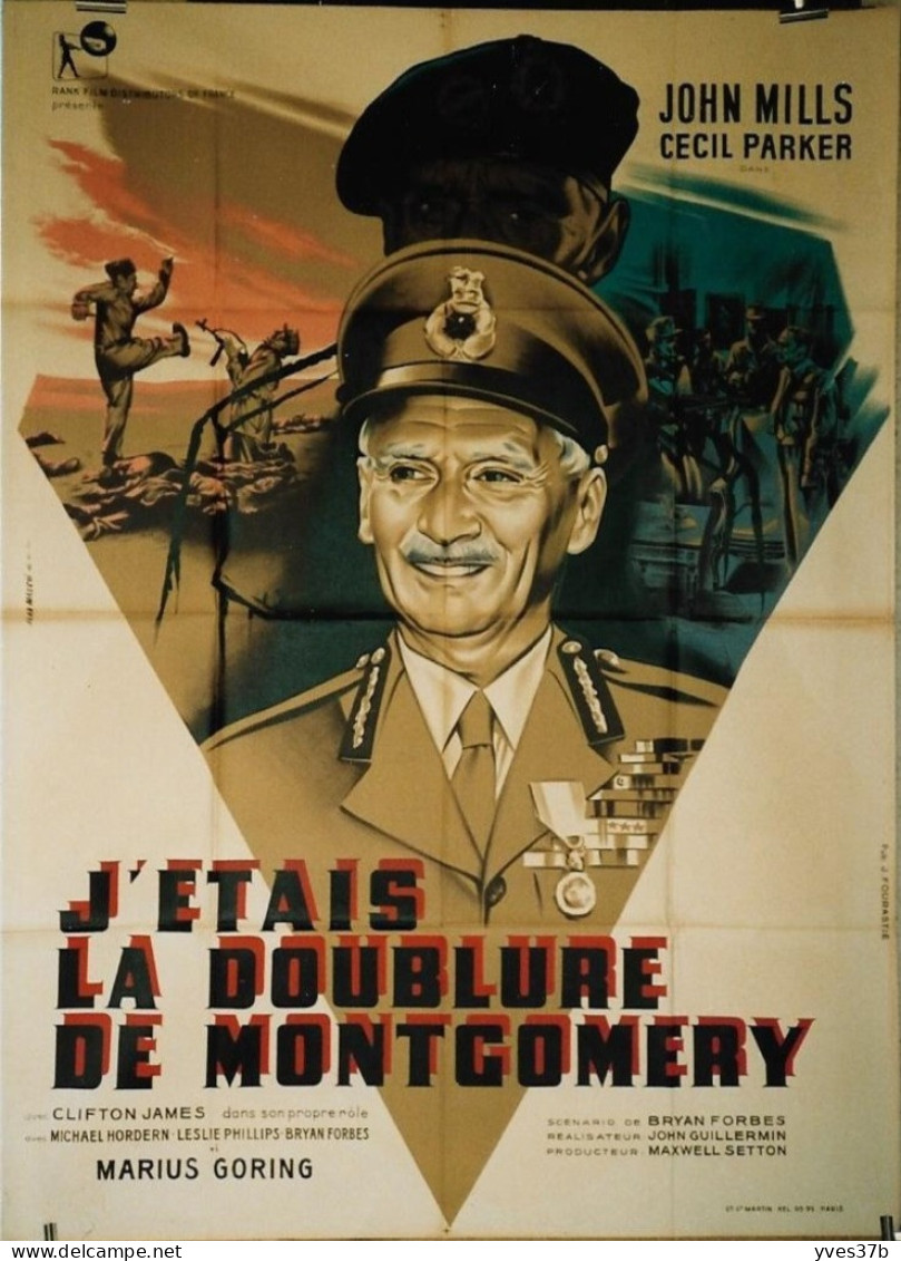 "J'étais La Doublure De Montgomery" J. Mills, C. Parker...1958 - 120x160 - TTB - Plakate & Poster