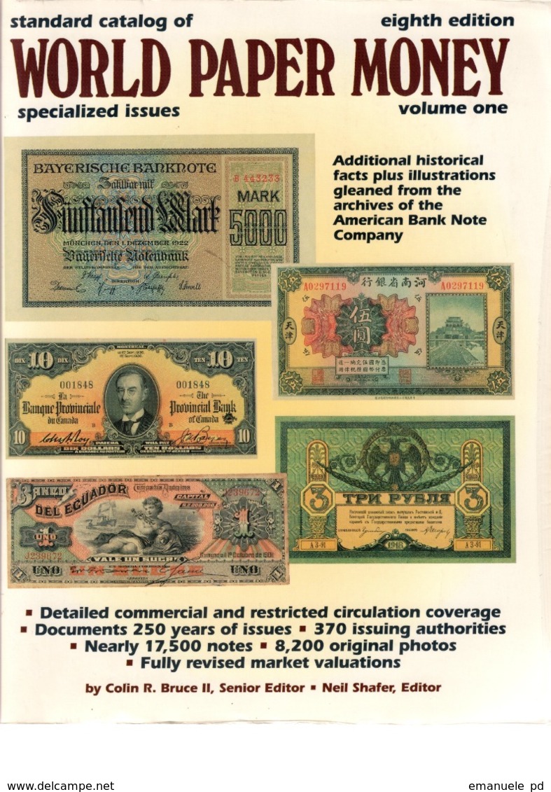 Catalogo Banconote Straniere Pick World Paper Money Specialized Issues 8th Edition USATO - Libri & Software