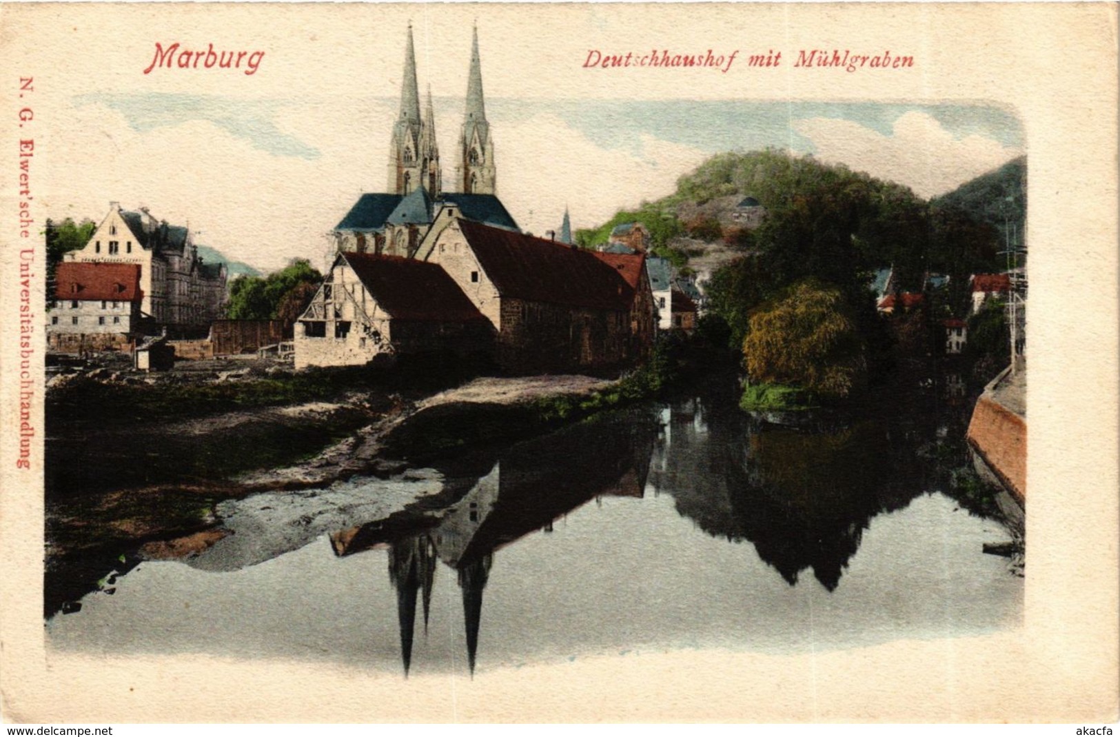 CPA AK Marburg Deutschhaushof Mit Muhlgraben GERMANY (899114) - Marburg