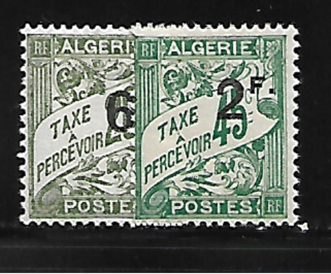 Algérie 1926/28 Yvert Taxe 12/13 Neufs* MLH Trace De Charnière (AA57) - Portomarken