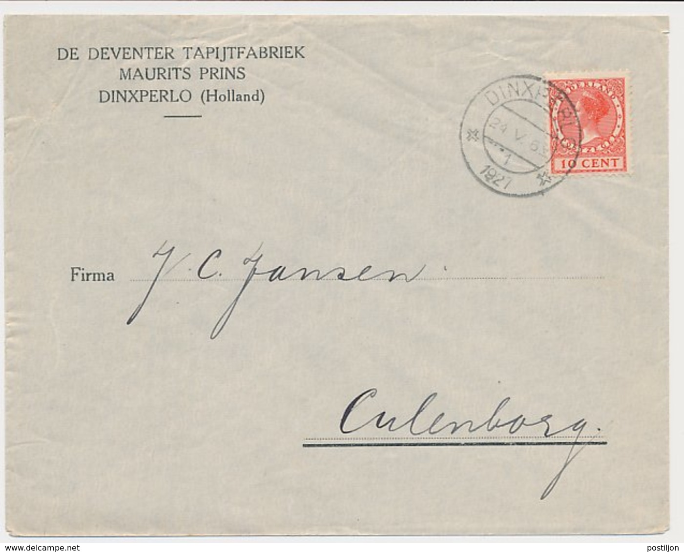 Firma Envelop Dinxperlo 1927 - Tapijtfabriek - Sin Clasificación