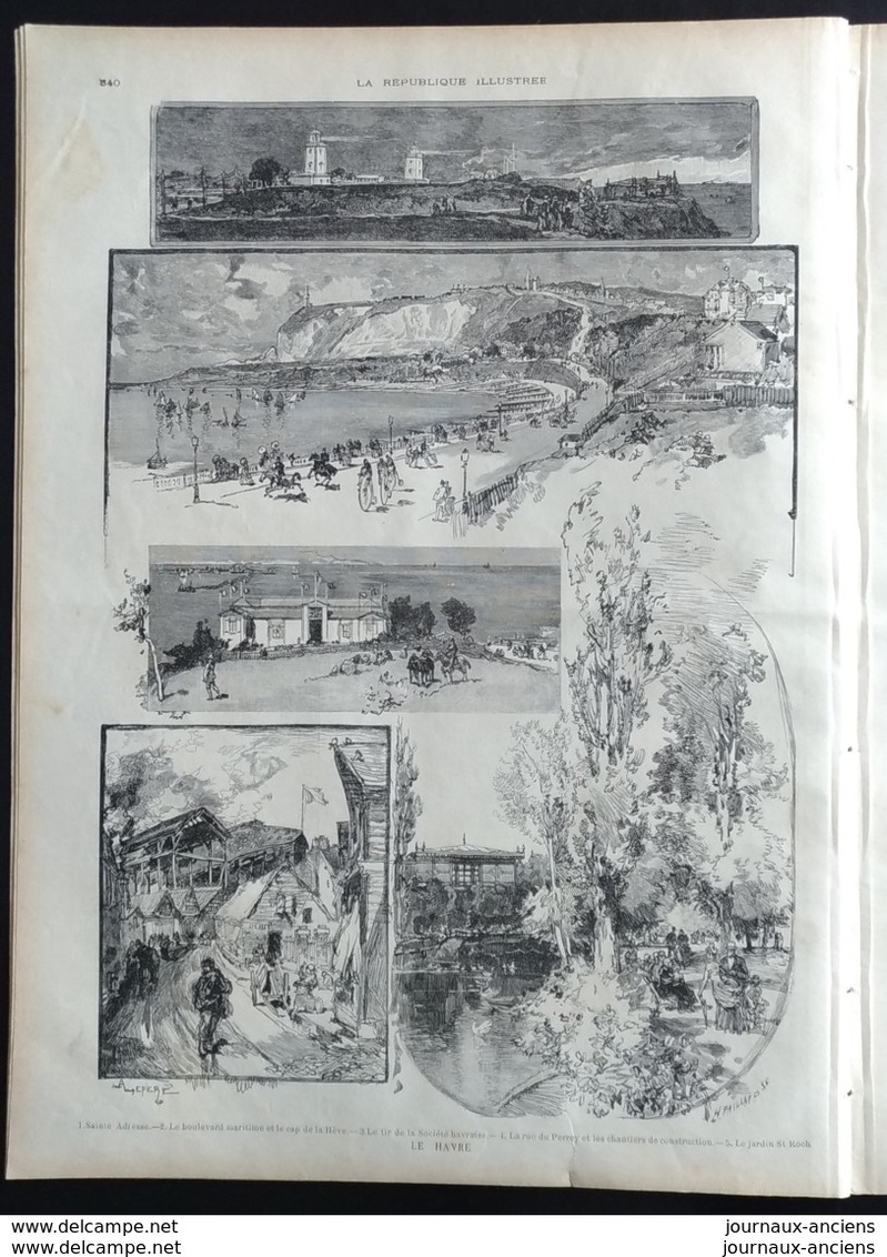 1888 LES GRÈVES À PARIS - BOULOGNE SUR MER - LE HAVRE ( L'AVANT PORT LE MUSÉE PALAIS DE LA BOURSE ) - 1850 - 1899