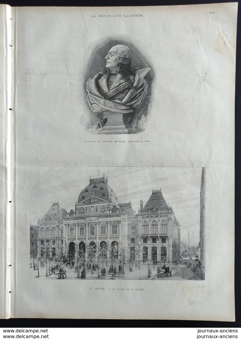 1888 LES GRÈVES À PARIS - BOULOGNE SUR MER - LE HAVRE ( L'AVANT PORT LE MUSÉE PALAIS DE LA BOURSE ) - 1850 - 1899