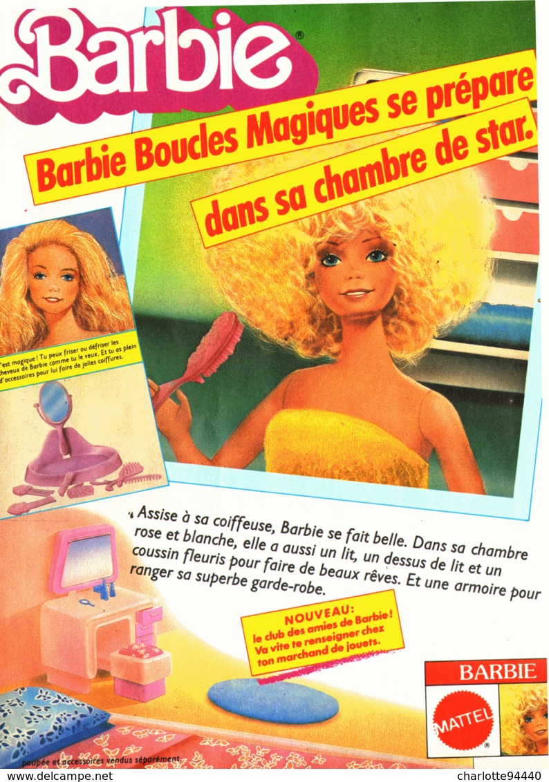 PUB POUPEE " BARBIE " 1982 ( 19 ) - Barbie