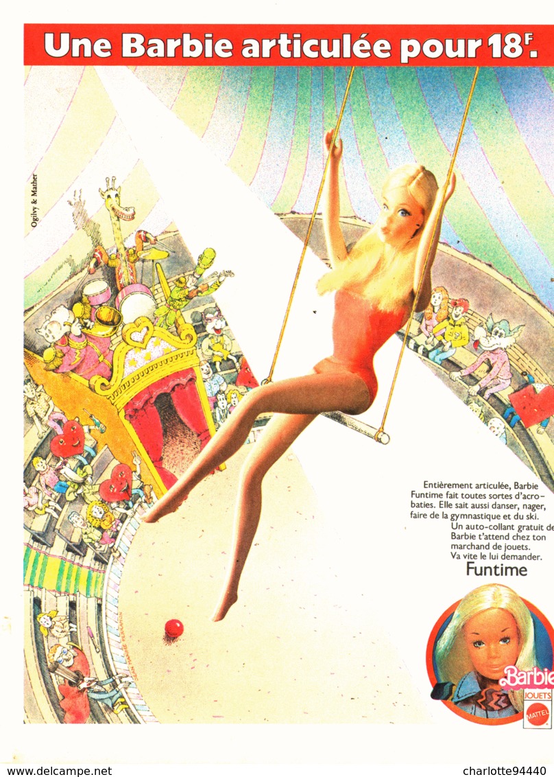 PUB POUPEE " BARBIE Articulée " 1977  (21 ) - Barbie