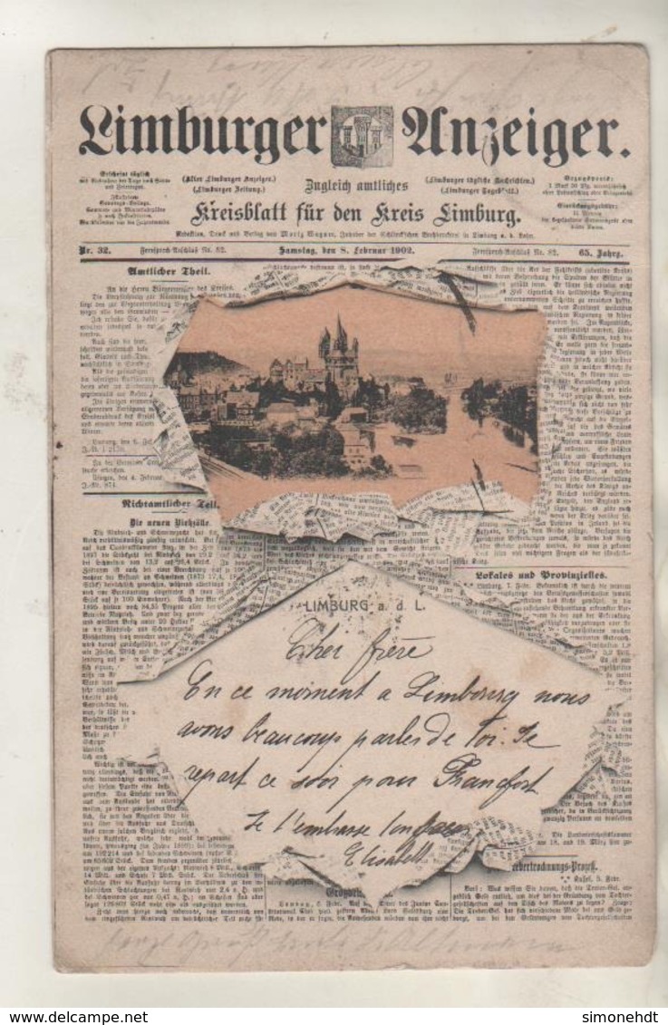 LIMBURG - Limburger Umzeiger Du 8 Februar 1902 - Limburg