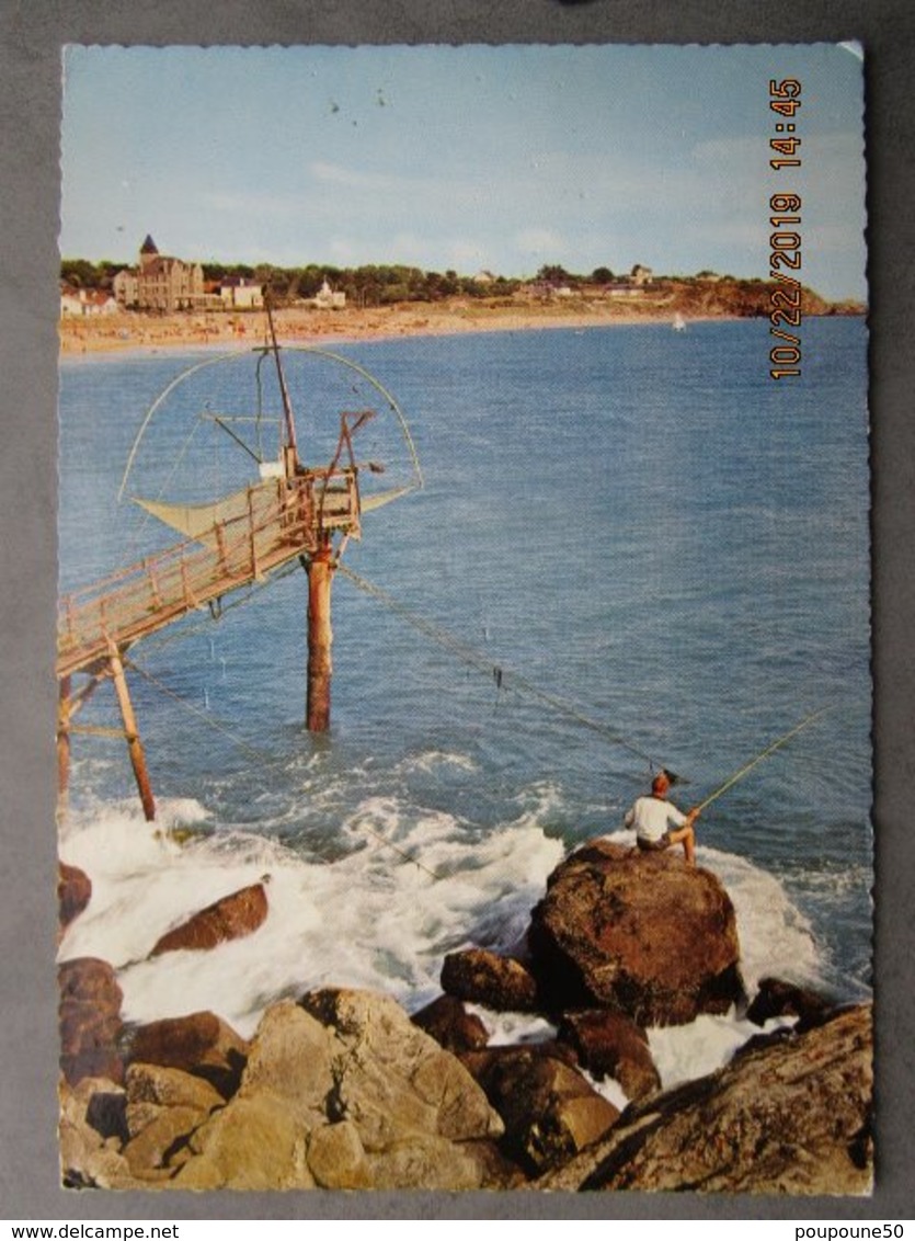 CP 44 SAINTE MARGUERITE - La Pêche Au Carrelet Et La Plage , Pêcheur à La Ligne , Postée Pornichet 1969 - Other & Unclassified