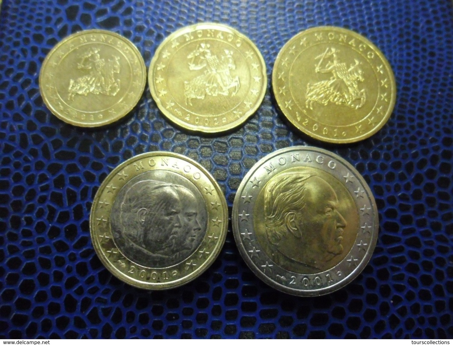 EUROS MONACO 10 Cts, 20 Cts, 50 Centimes De 2002 Et 1 € , 2 € De 2001 - Monaco