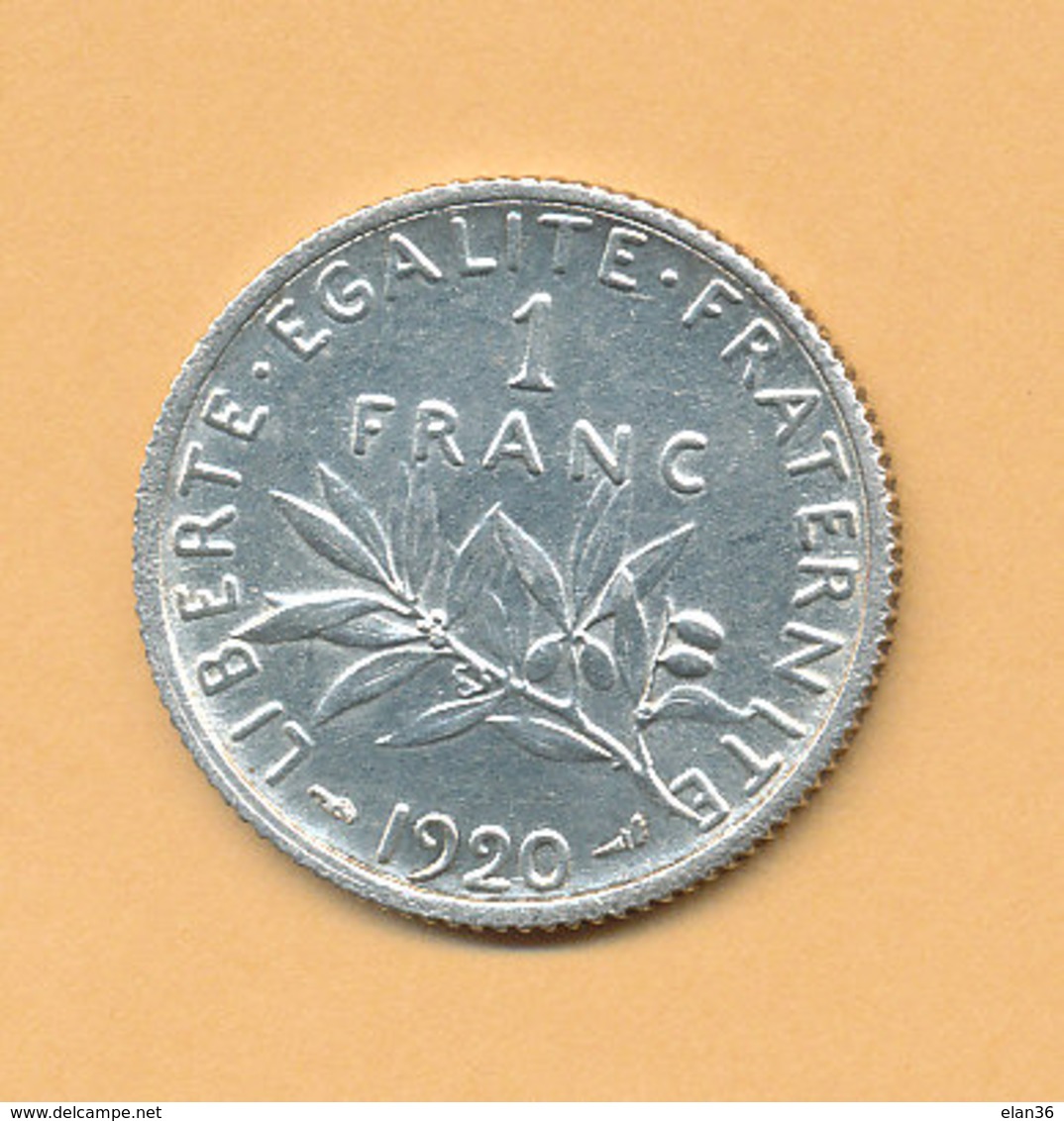 1 F Semeuse 1920 SUP Argent 835/1000 - Autres & Non Classés